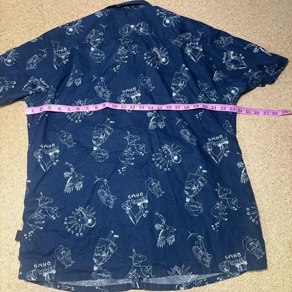 Patagonia Back Step Shirt AOP Short Sleeve Button Up Men’s Size XL